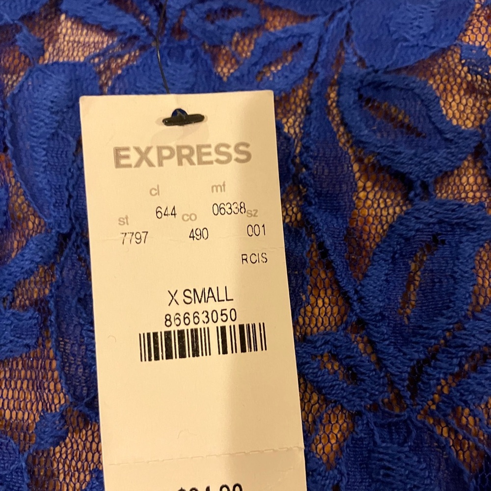 3 Shiny Tanks Size XS & Small Express Sequin blue, black & NWT Tank & Forever 21 - Picture 13 of 13